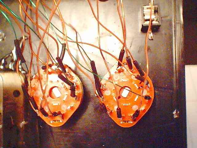 looking down on switches after soldering
